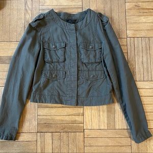Mango Green Zipper Jacket